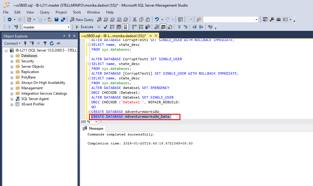 3_Create a new database